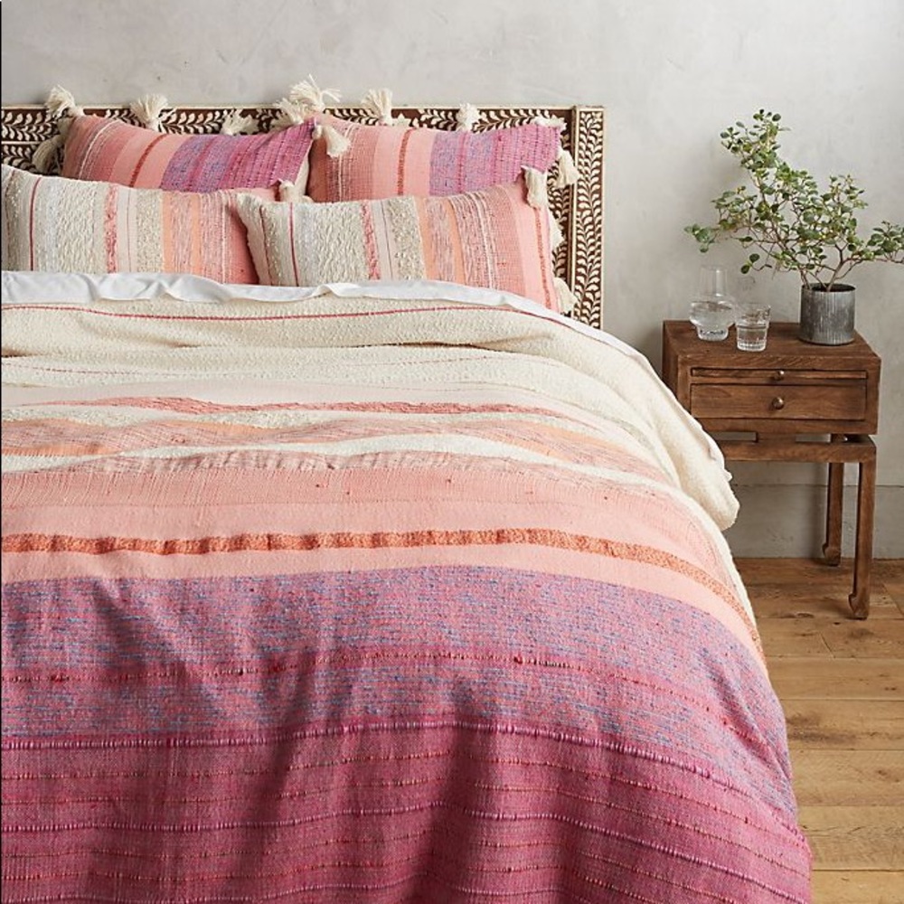 ANTHROPOLOGIE All Roads Sunset Duvet Cover